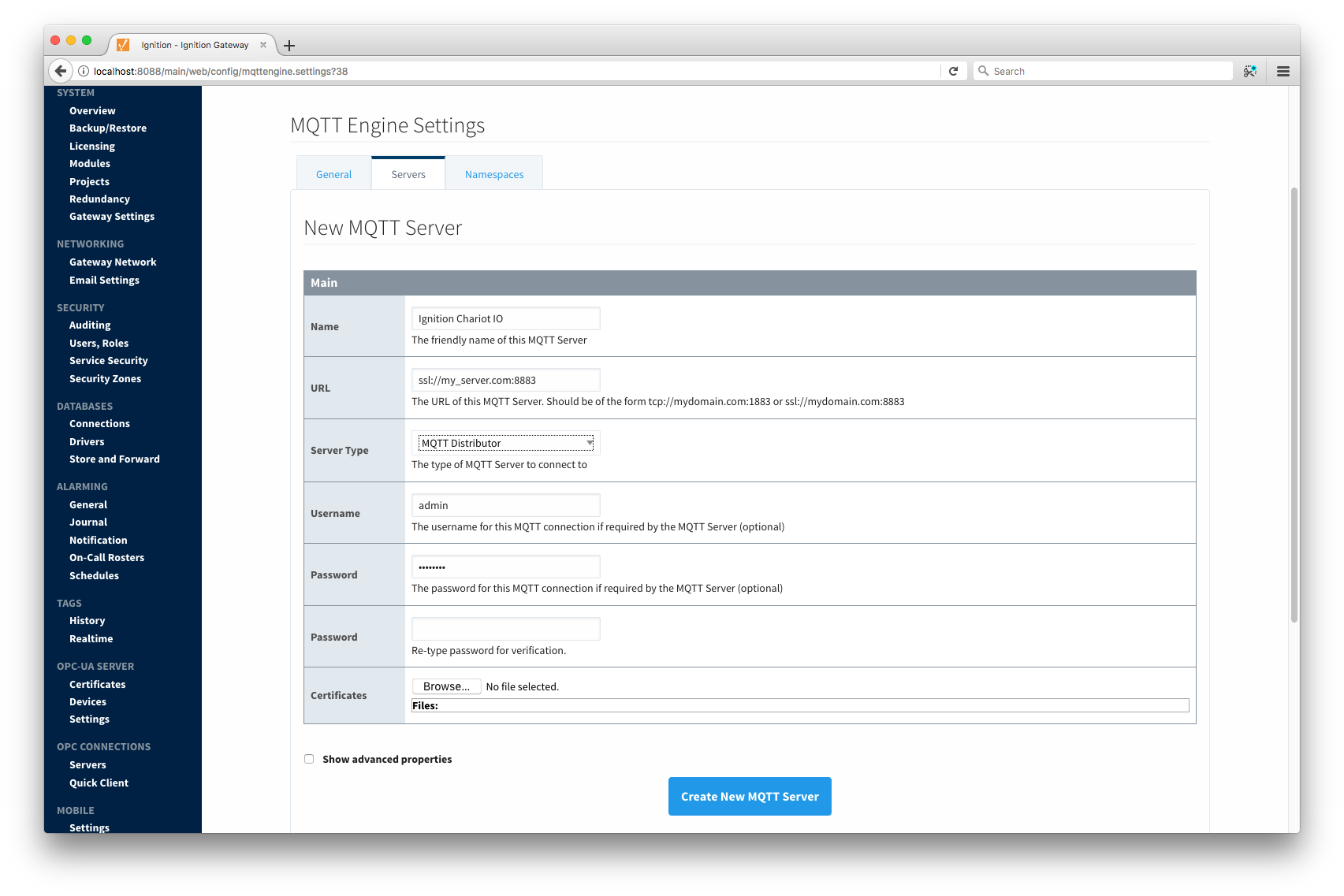 Create a Java Keystore (JKS) File MQTT Modules for Ignition 8.x